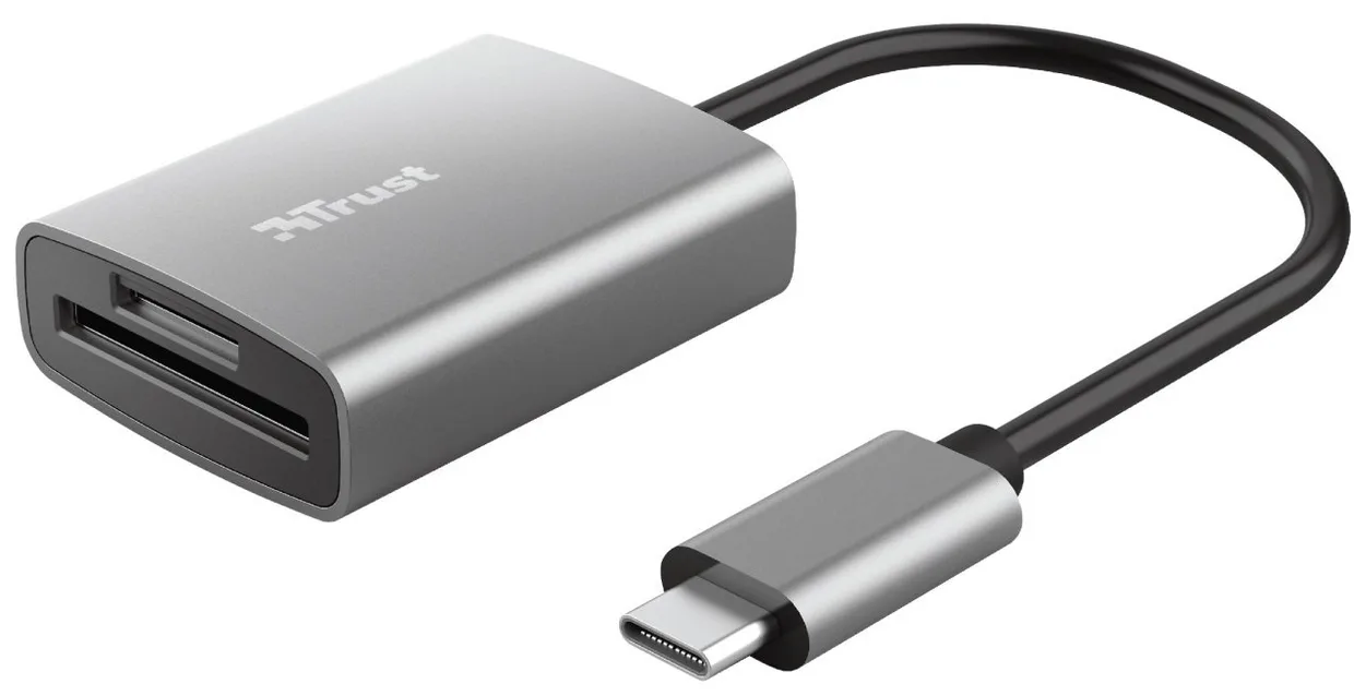 Кардридер Trust Dalyx USB-C 3.2 SD/microSD алюмінієвий (24136)