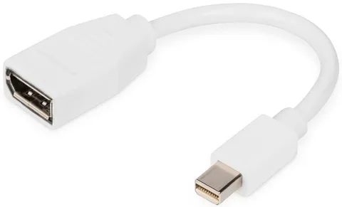 Адаптер Digitus Mini DisplayPort – DisplayPort 4K 0,15 м белый (DB-340405-001-W)