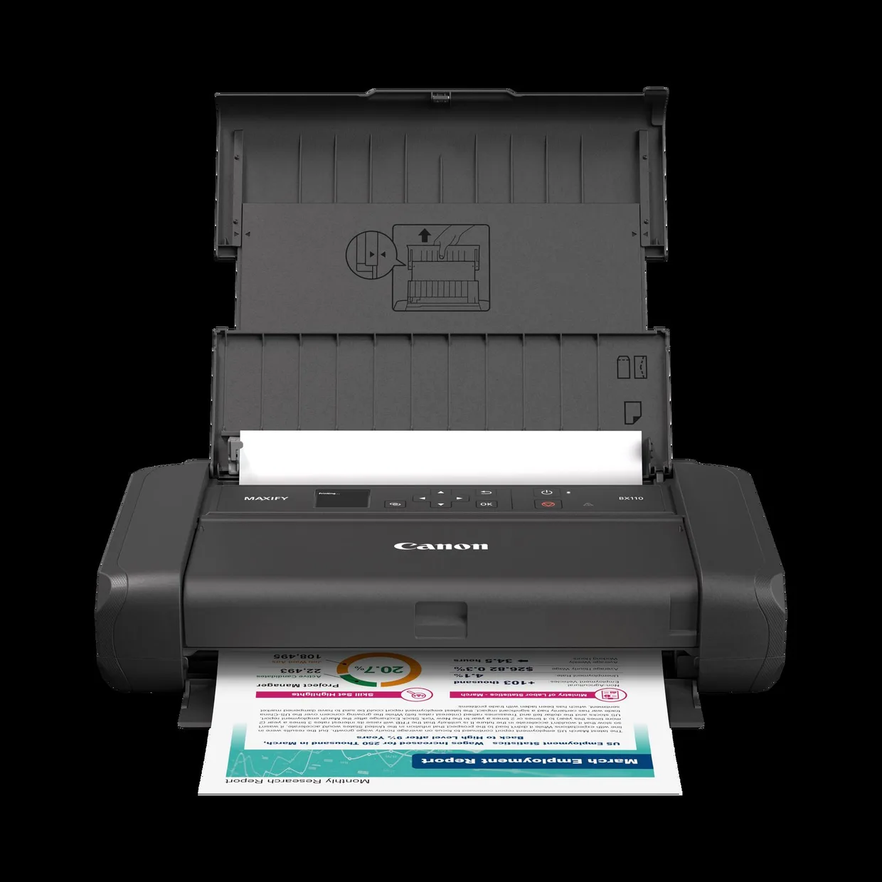 Принтер струйный цветной Canon MAXIFY BX110 с аккумулятором (7069C027) — фото 6