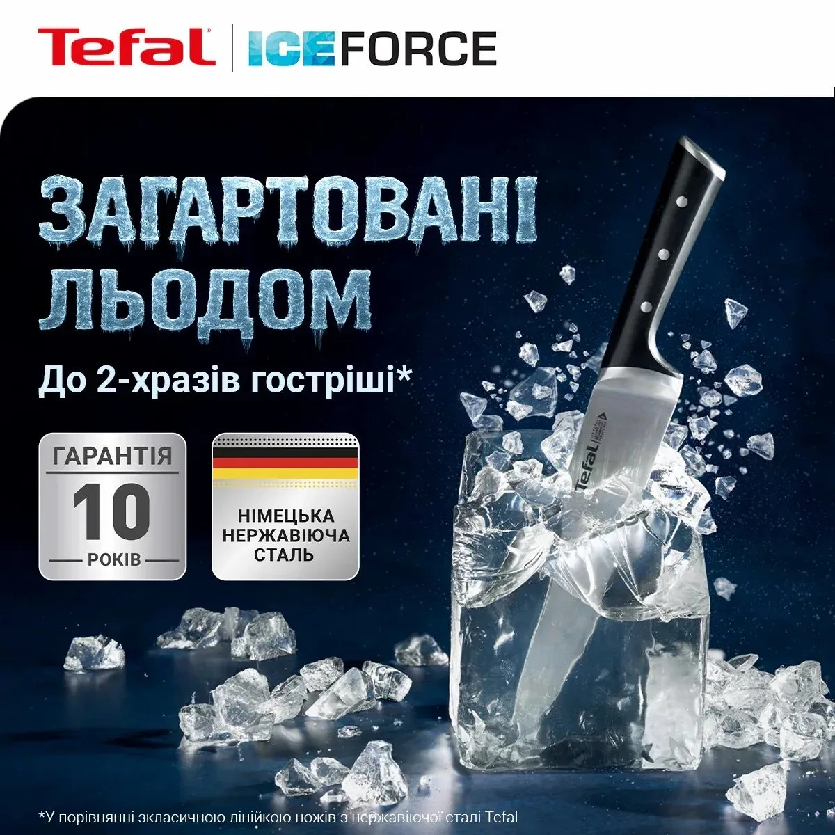 Сокирка кухонна Tefal Ice Force 18 см (K1750124) — фото 2
