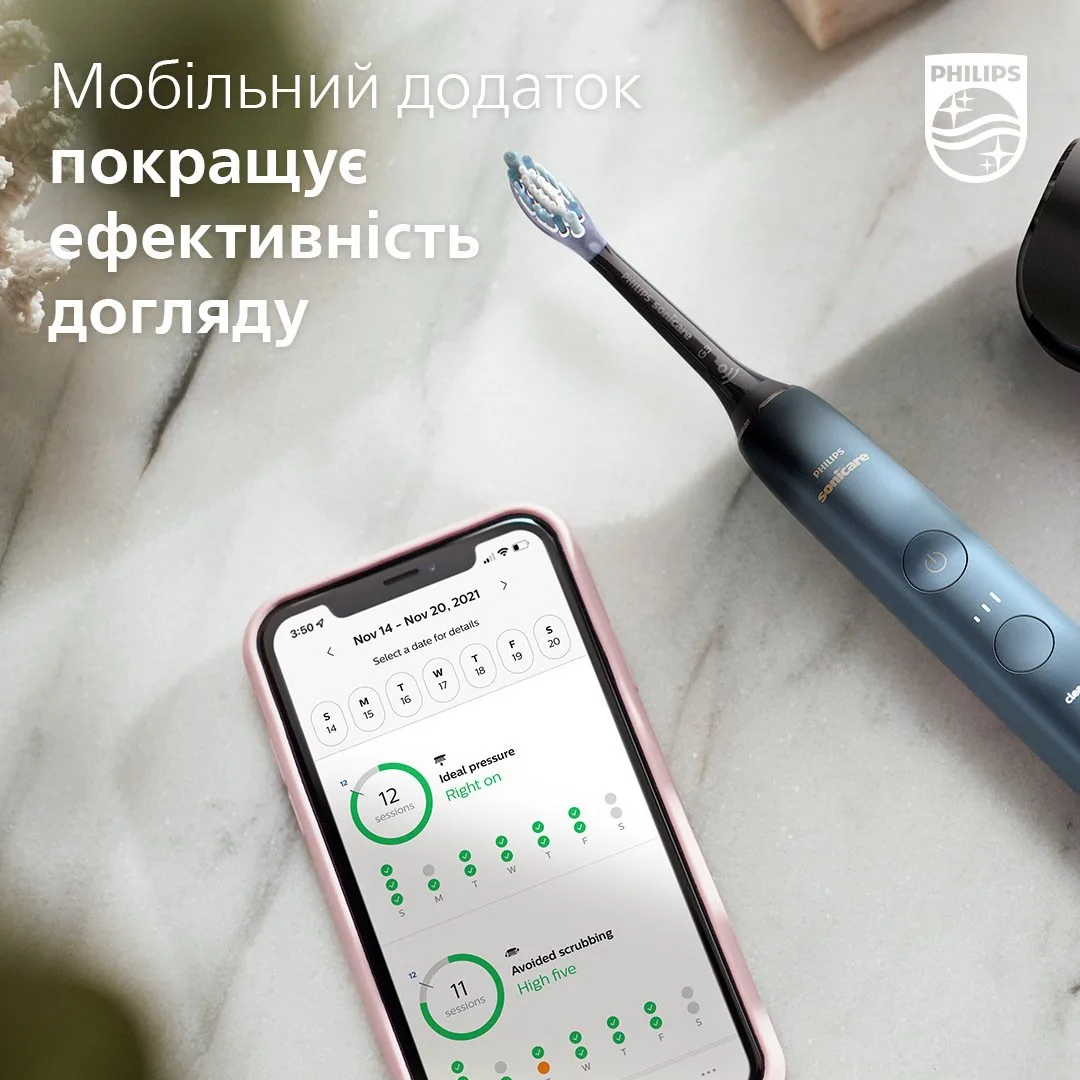 Електрична зубна щітка Philips Sonicare DiamondClean 9000 HX9911/88 — фото 15