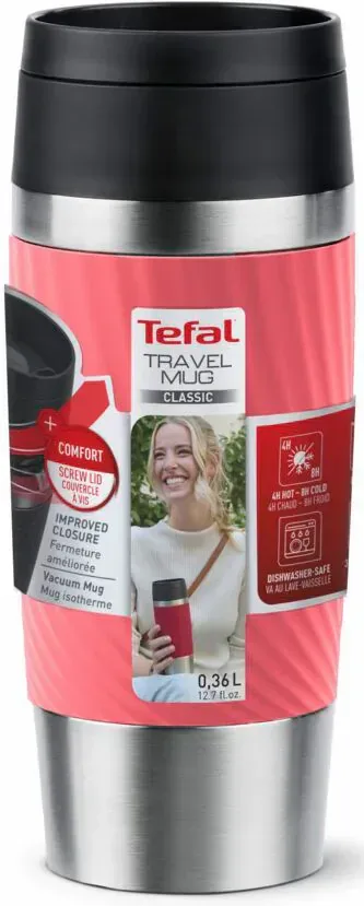 Термочашка Tefal Travel Mug Classic Twist 360ml (N2024410) Coral — фото 2