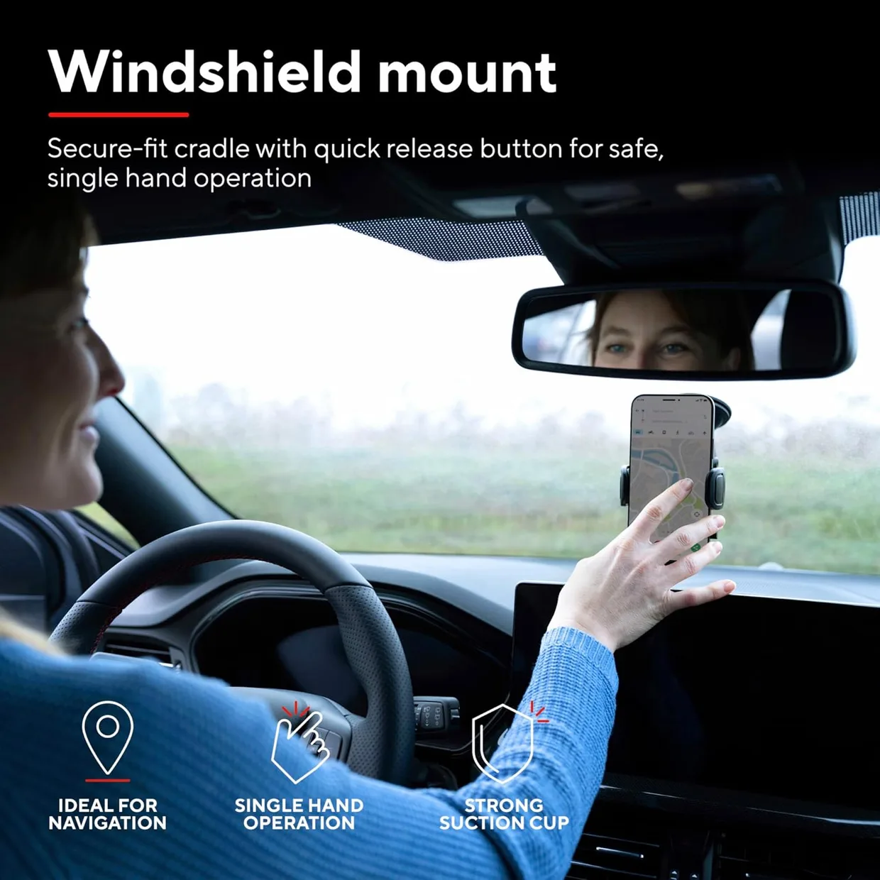 Автодержатель Trust Runo Windscreen (24984) Black — фото 2