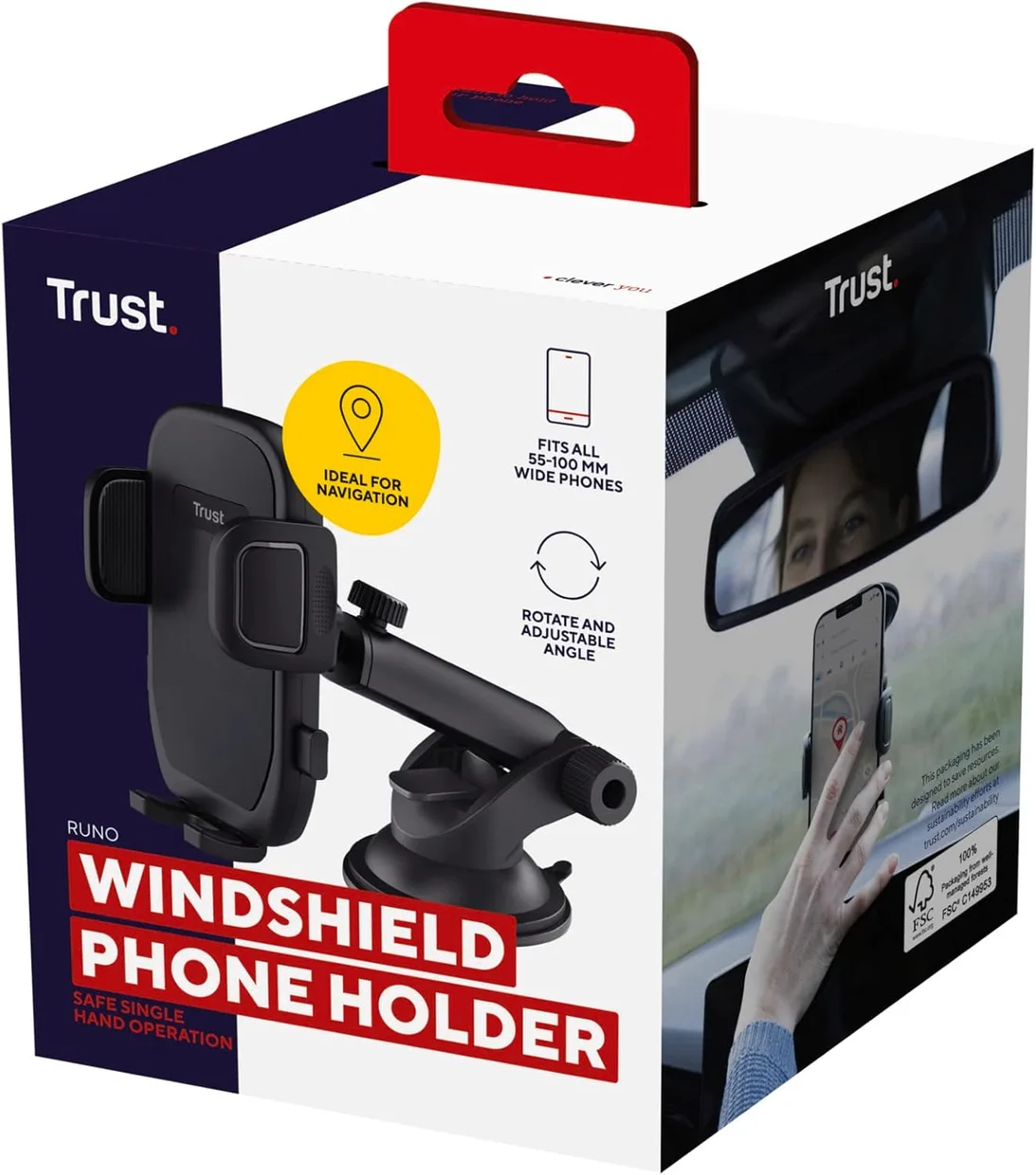 Автодержатель Trust Runo Windscreen (24984) Black — фото 11