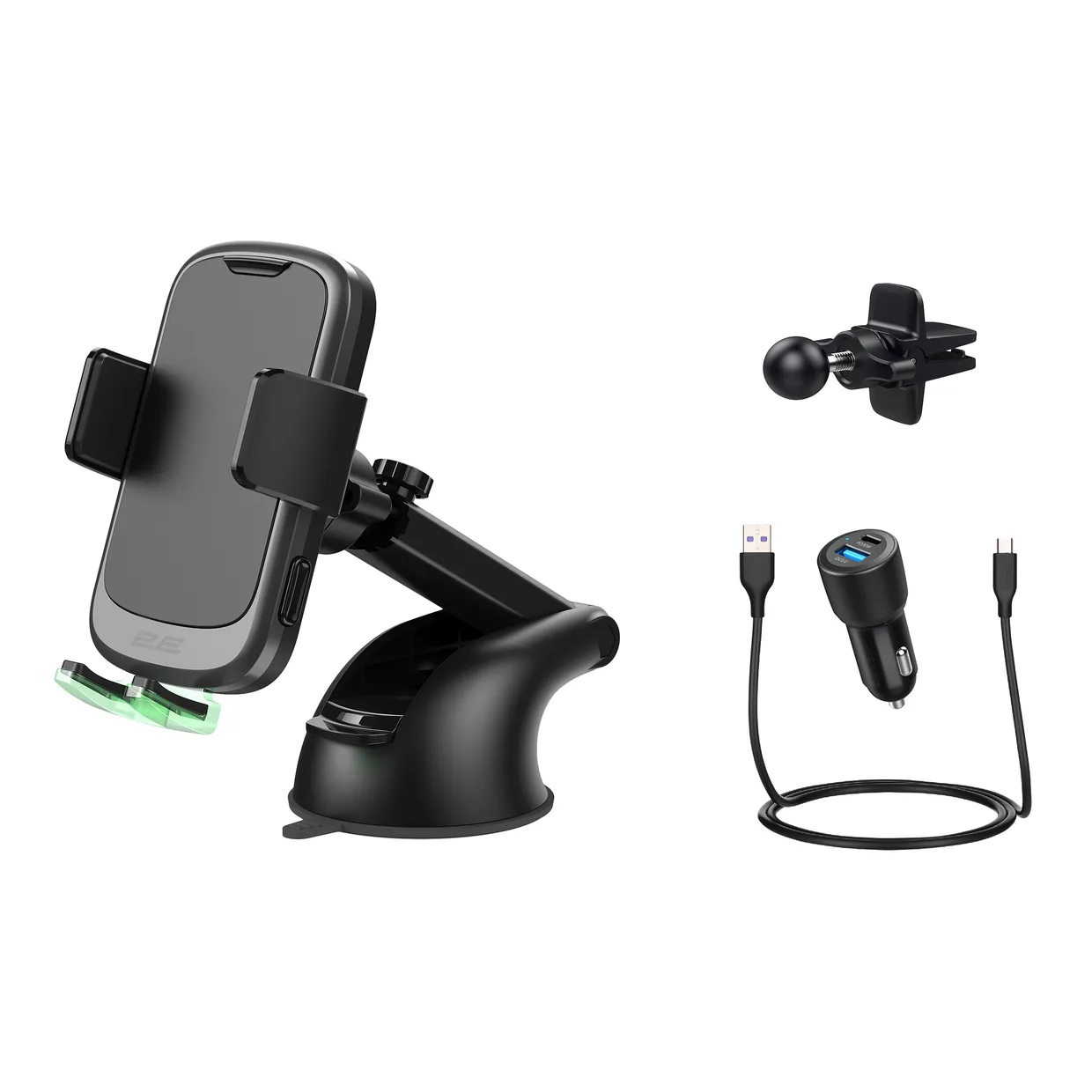 Автодержатель 2E Auto Wireless Charging (2E-WCQ01-10) Black — фото 17