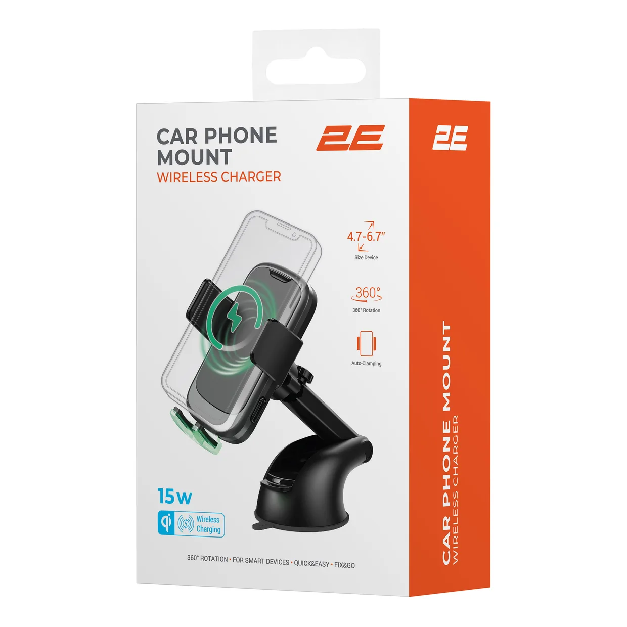 Автодержатель 2E Auto Wireless Charging (2E-WCQ01-10) Black — фото 18