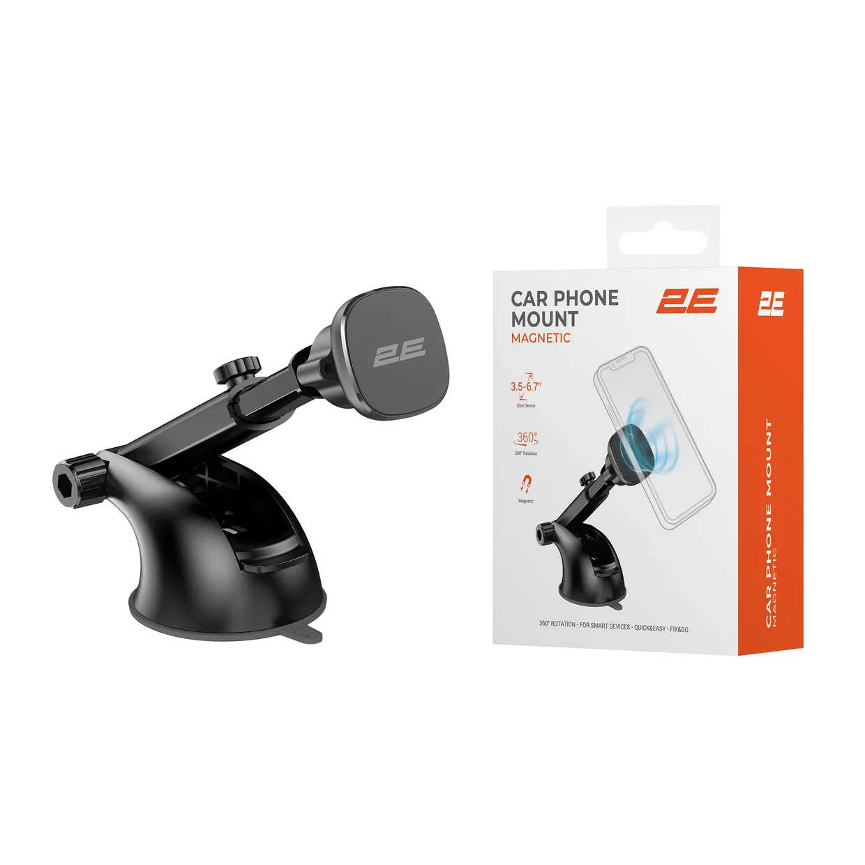Автодержатель 2E Magnetic (2E-WCQ01-11) Black