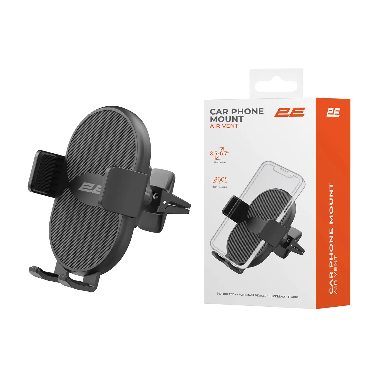 Автодержатель 2E Airvent (2E-WCQ01-13) Black