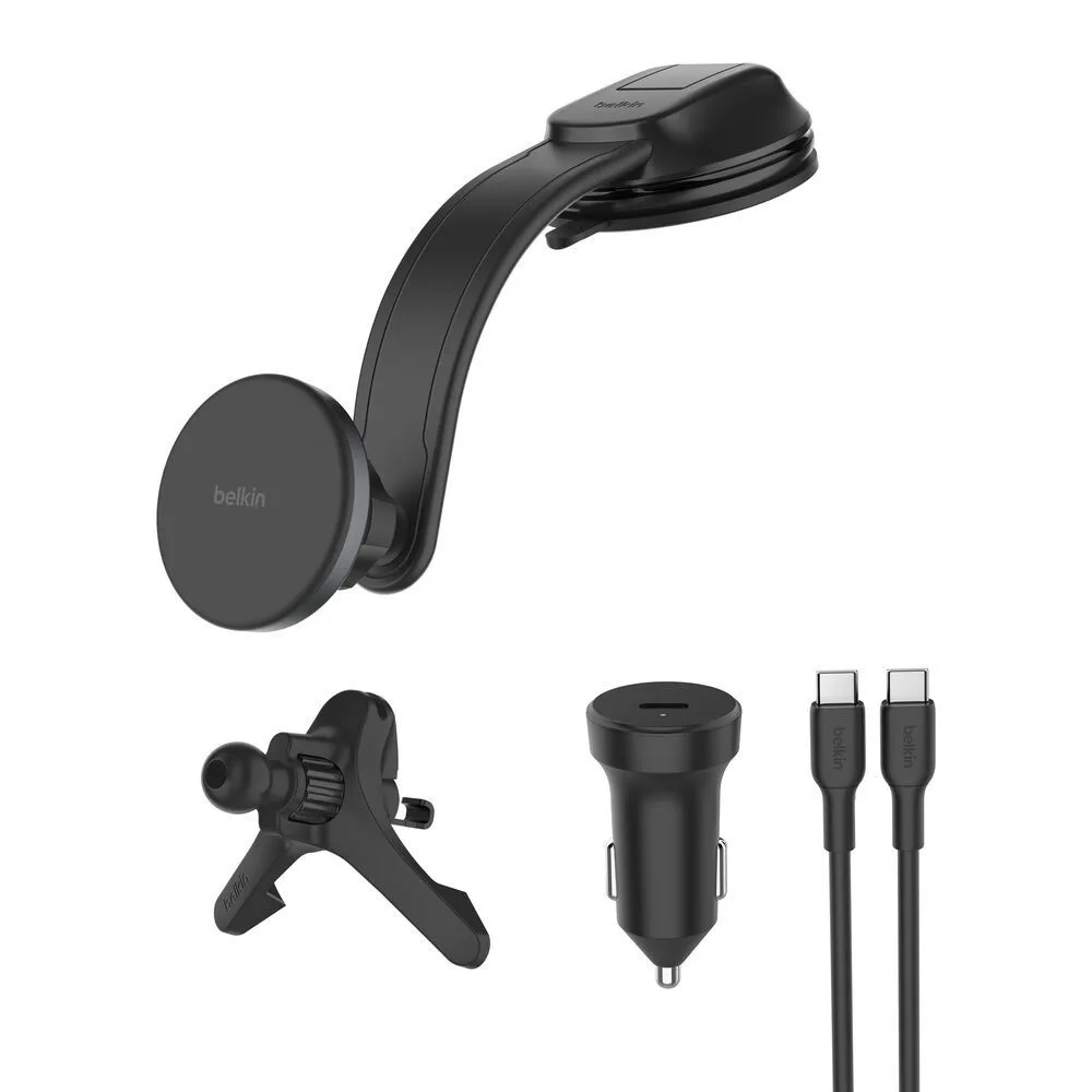 Автодержатель Belkin Qi2 15W с беспроводной зарядкой (WIC012HQBK) Black — фото 2