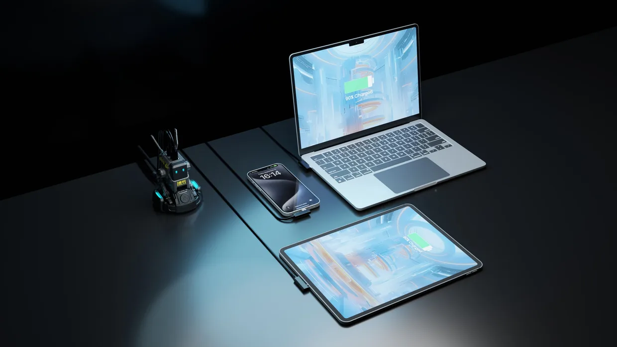 Сетевое зарядное устройство GravaStar Alpha65 65 Вт GaN 2×USB-C + USB-A Grey — фото 17