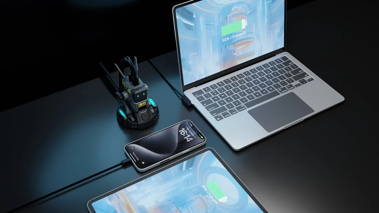 Сетевое зарядное устройство GravaStar Alpha65 65 Вт GaN 2×USB-C + USB-A Grey — фото 18