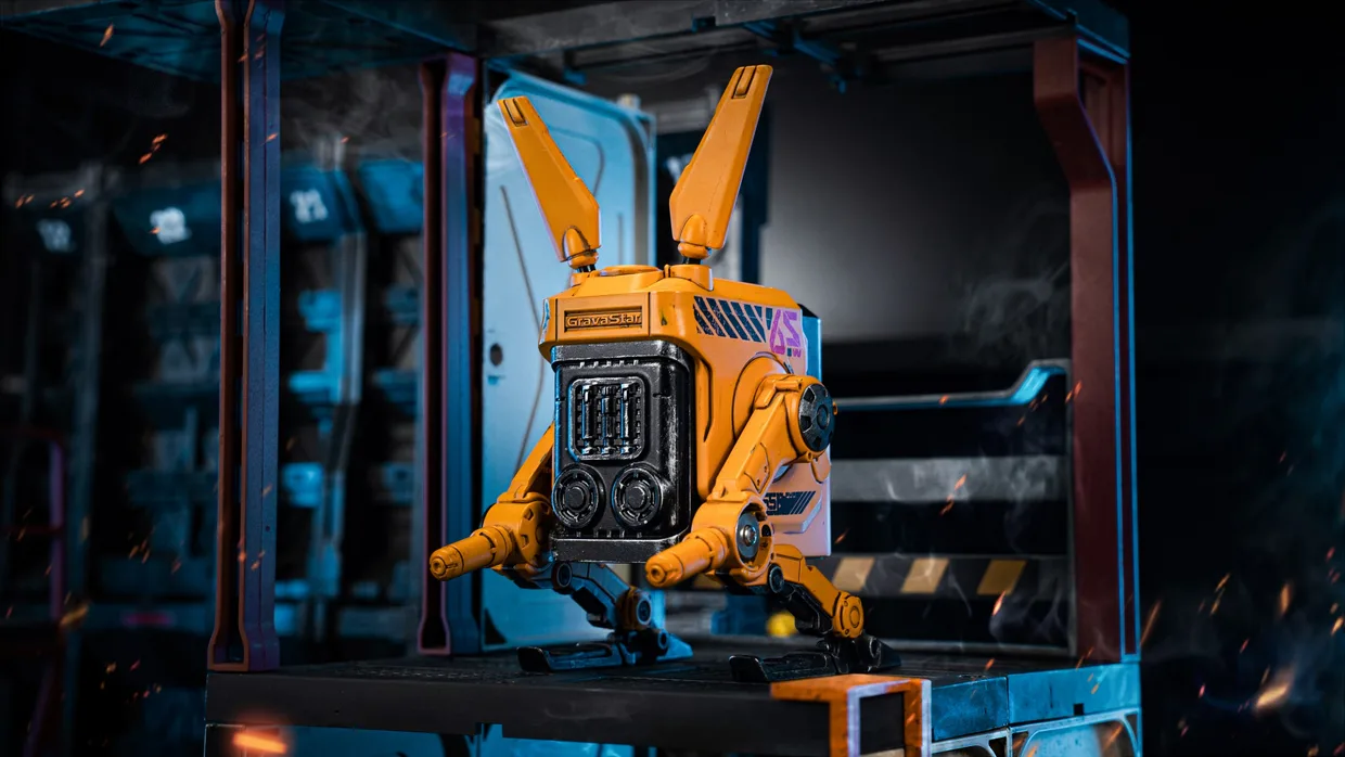 Мережевий зарядний пристрій GravaStar Alpha65 65 Вт GaN 2×USB-C + USB-A War-Damaged Yellow — фото 4