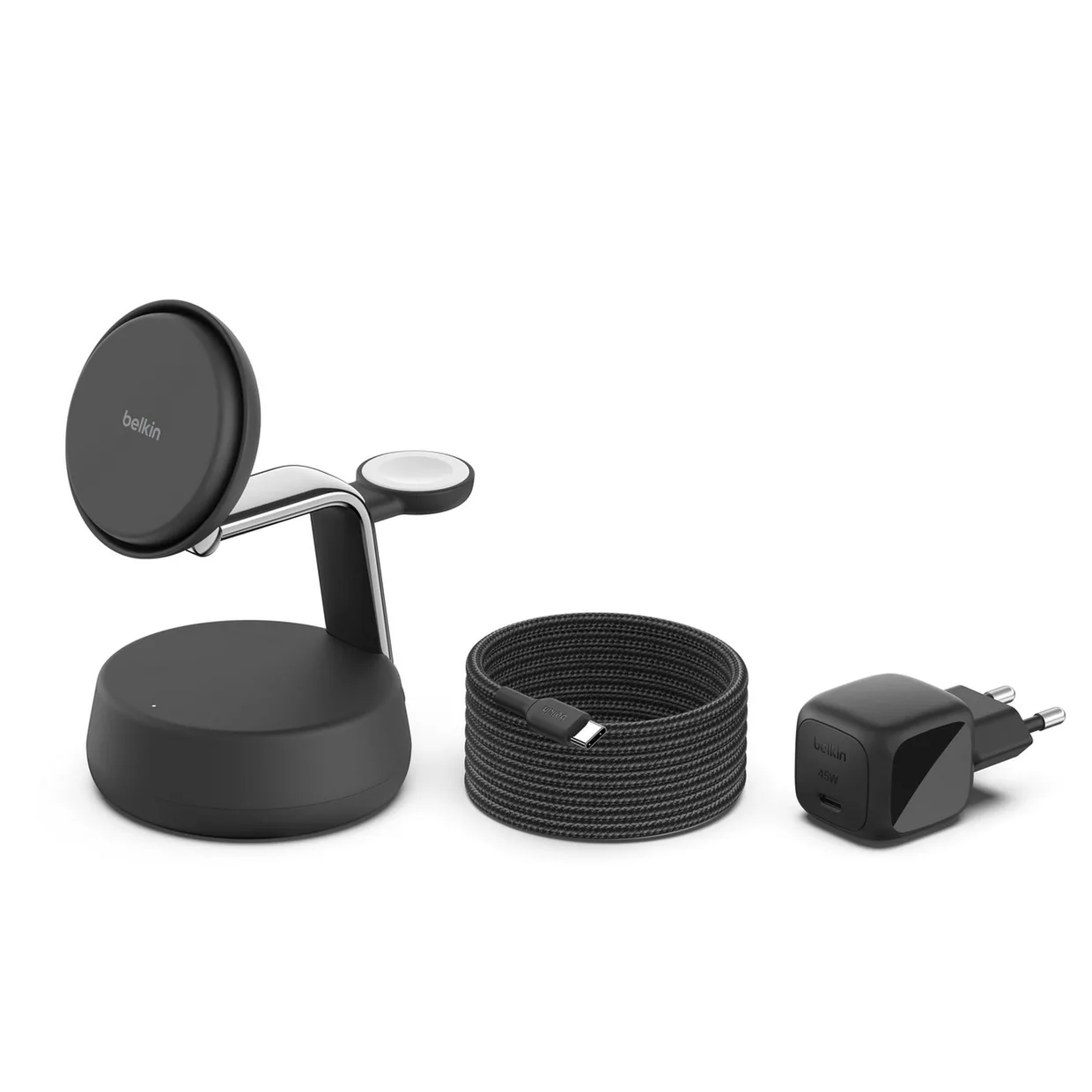 Беспроводное зарядное устройство Belkin UltraCharge Pro 3-в-1 25W Charcoal (WIZ040KQCH) — фото 2