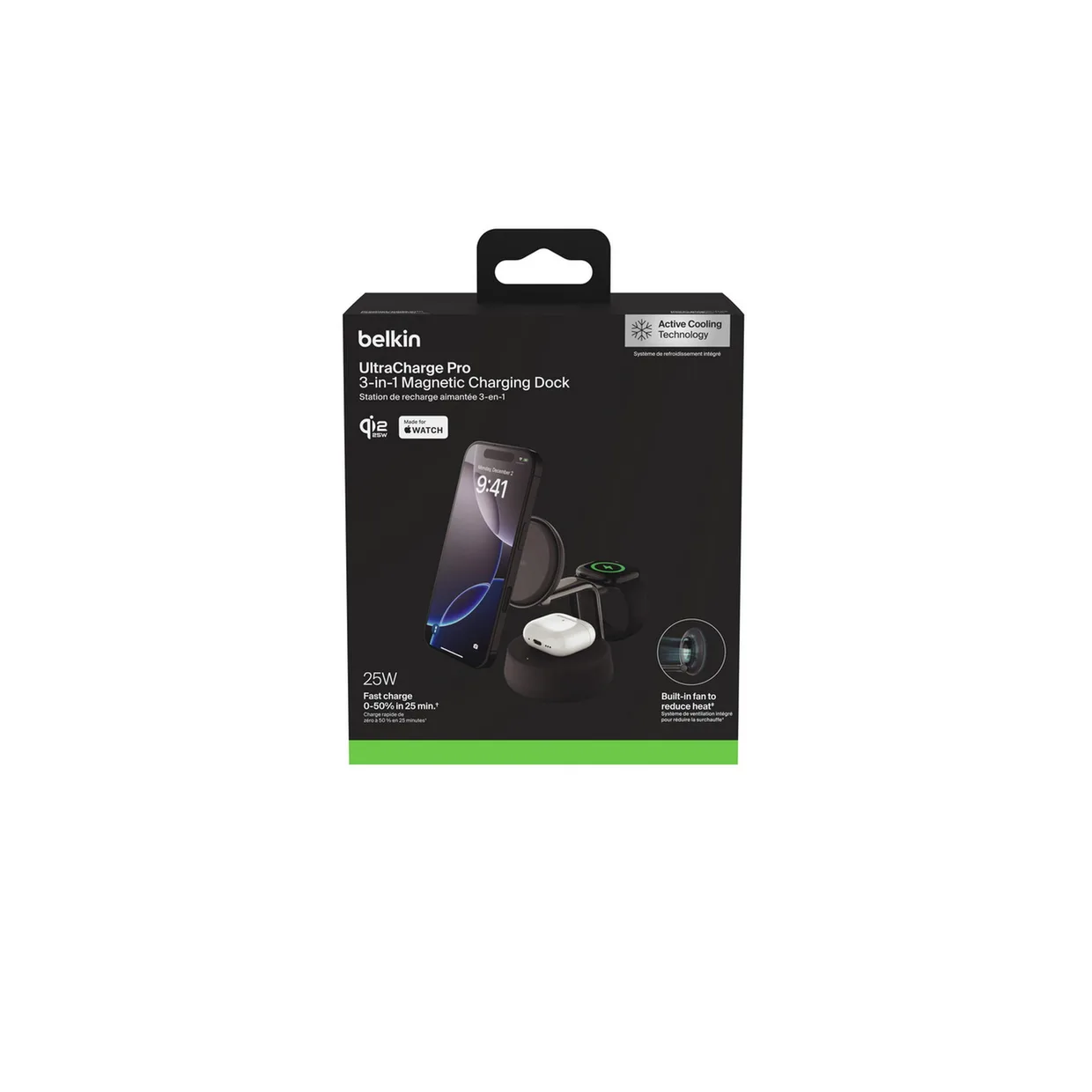 Беспроводное зарядное устройство Belkin UltraCharge Pro 3-в-1 25W Charcoal (WIZ040KQCH) — фото 8