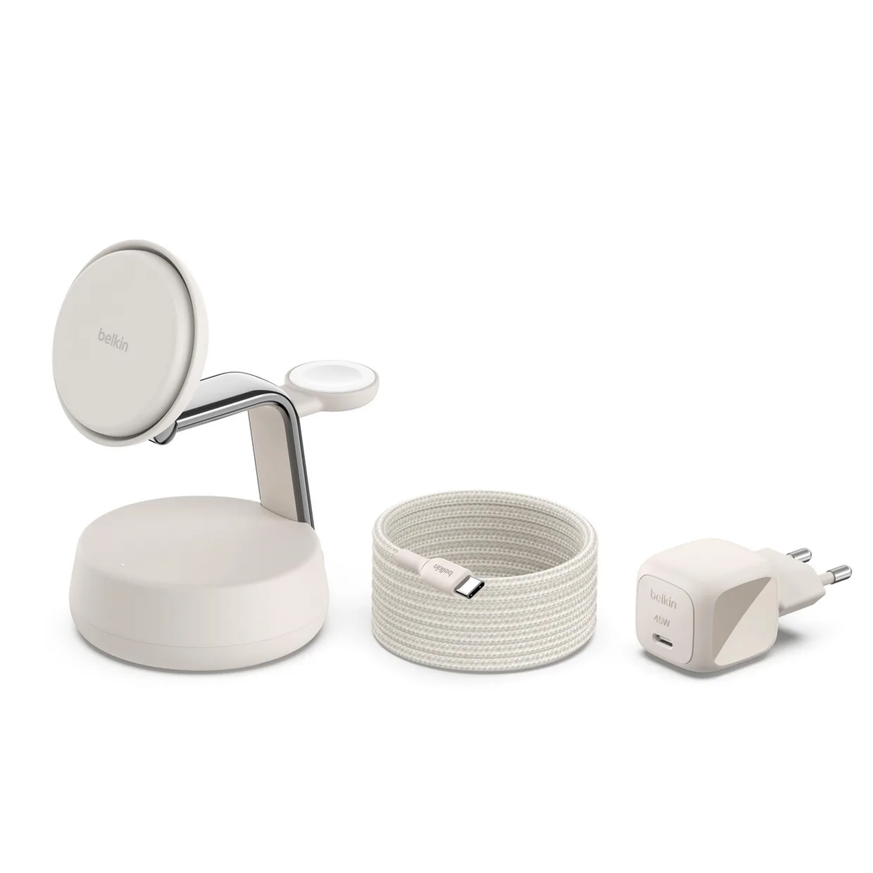 Беспроводное зарядное устройство Belkin UltraCharge Pro 3-в-1 25W Sand (WIZ040KQSD) — фото 2