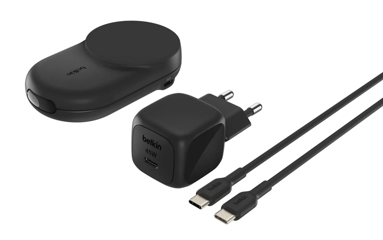 Беспроводное зарядное устройство Belkin UltraCharge 2-в-1 складной 25W Black (WIZ039KQBK) — фото 2
