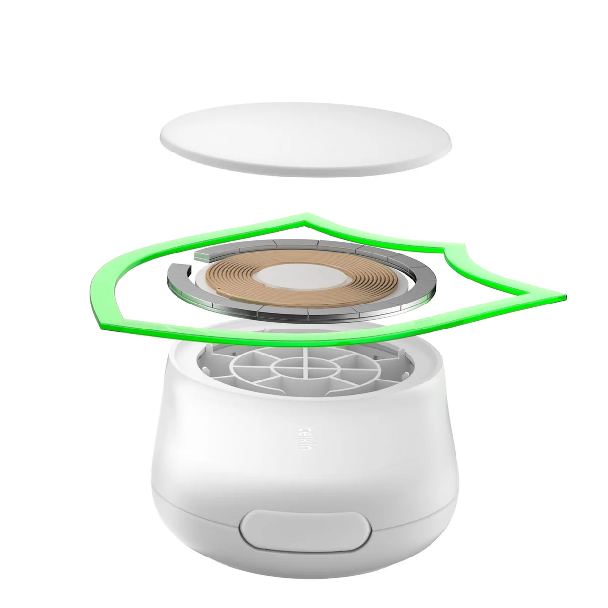 Беспроводное зарядное устройство Belkin UltraCharge 2-в-1 складной 25W White (WIZ039KQWH) — фото 7