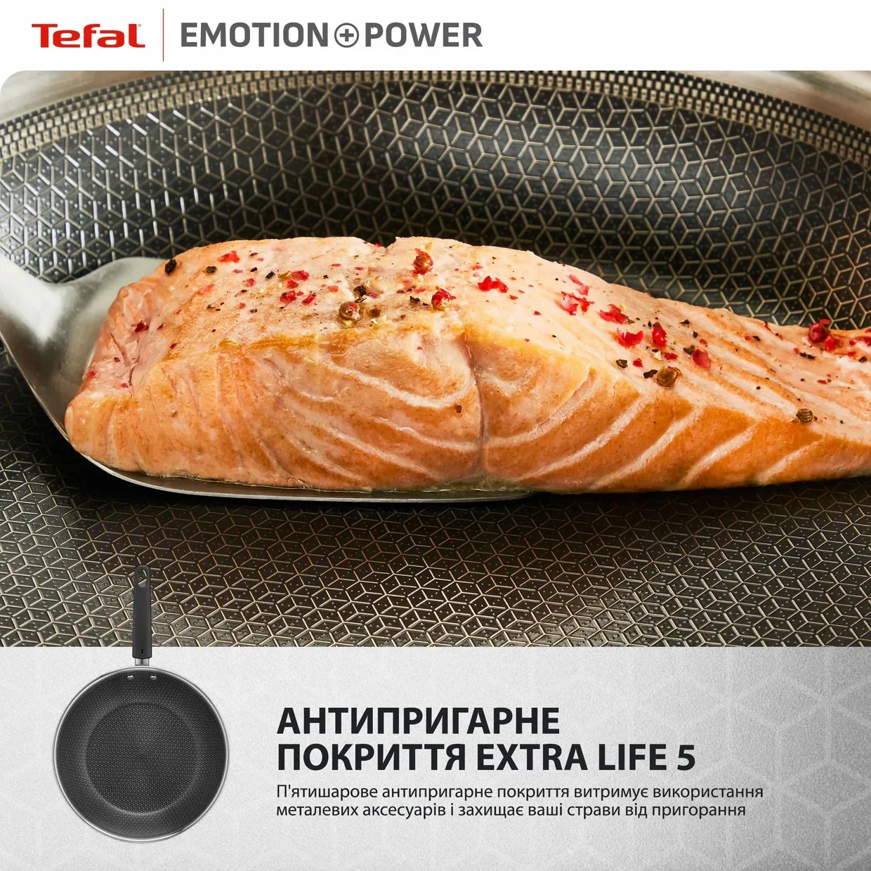 Сковорода с крышкой Tefal Emotion+ Power 28 см (SET_E3410655) — фото 5