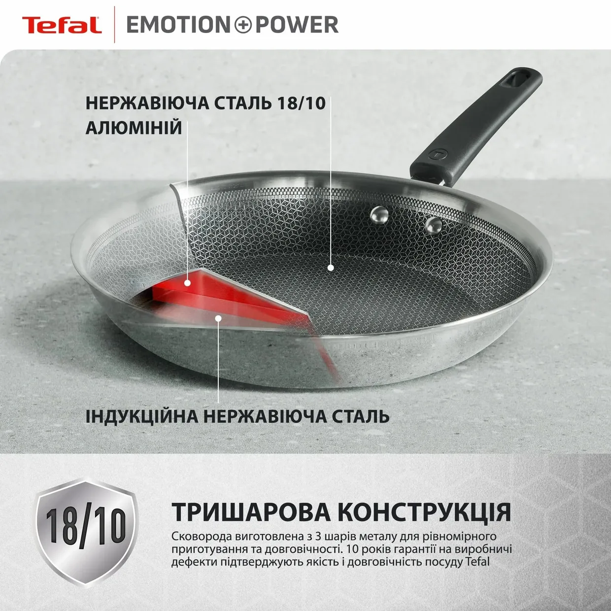 Сковорода с крышкой Tefal Emotion+ Power 28 см (SET_E3410655) — фото 6