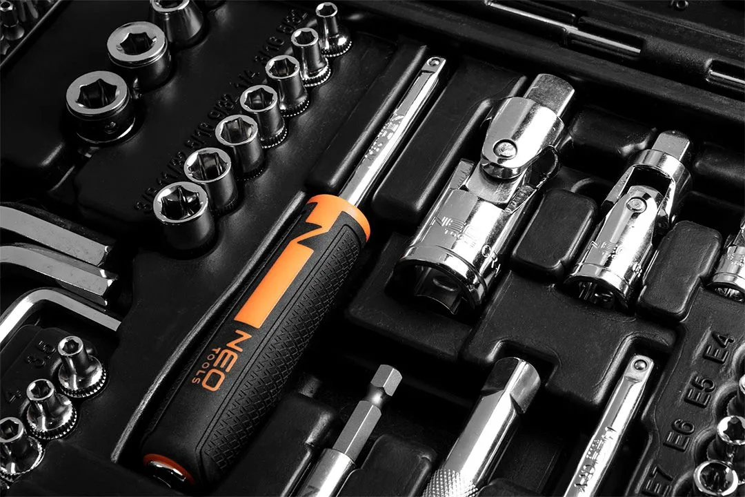 Набор инструментов Neo Tools 1/2", 1/4", 3/8" 233 шт. (10-078) — фото 5