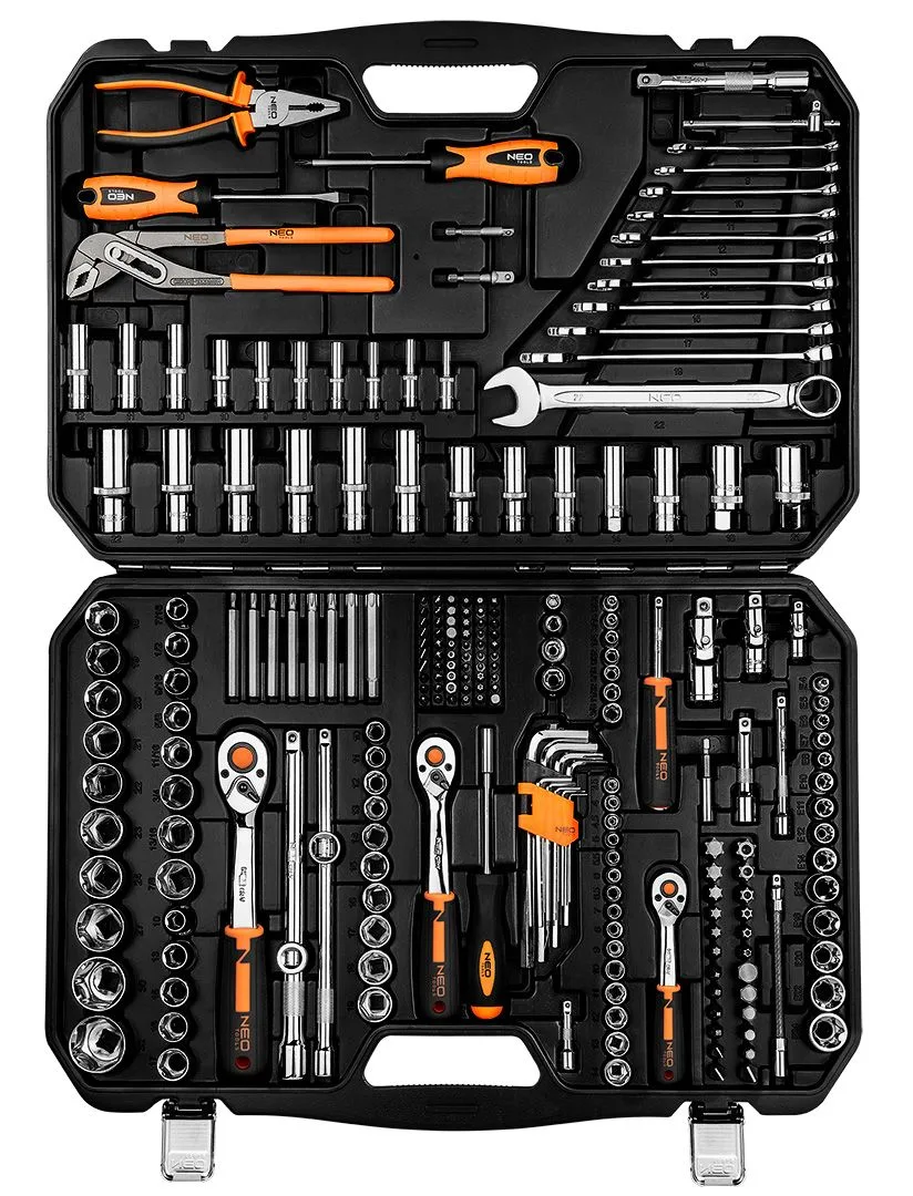 Набор инструментов Neo Tools 1/2", 1/4", 3/8" 233 шт. (10-078) — фото 11