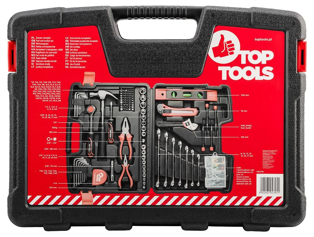 Набор инструментов Top Tools 1/4", 3/8" 194 шт. (38D545) — фото 9