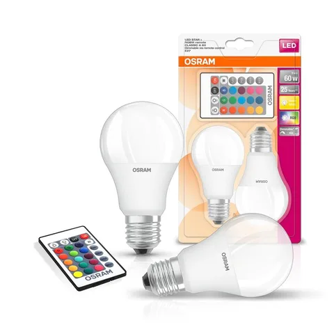 Набор ламп Osram LED E27 RGB 9 Вт 2700 К A60 с пультом, 2 шт.