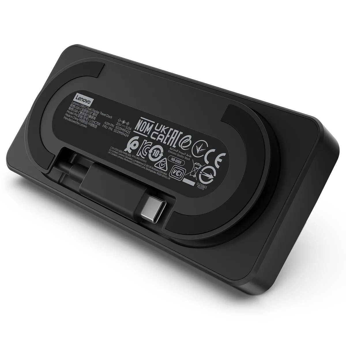 Док-станция Lenovo USB-C Dual Display Travel Dock с адаптером (40B90100EU) — фото 4