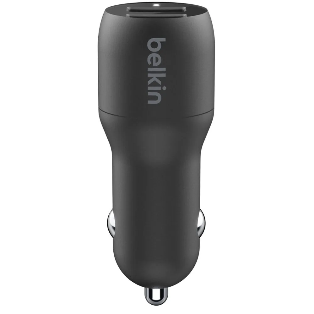 Автомобильное зарядное устройство Belkin 24 Вт 2×USB-A с кабелем USB-C 1 м (CCE001BT1MBK) — фото 4