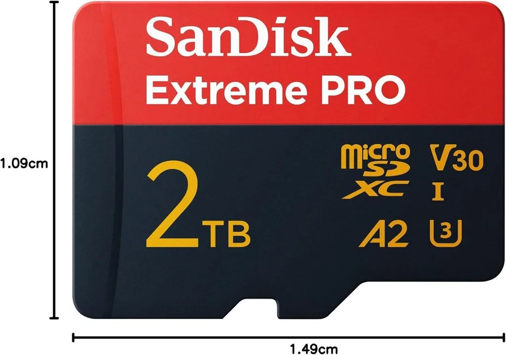 Карта памяти SanDisk Extreme PRO microSDXC 2TB (UHS-I U3) W-150 MB/s, R-250 MB/s Class 10 A2 V30 (SDSQXCD-2T00-GN6MA) — фото 2