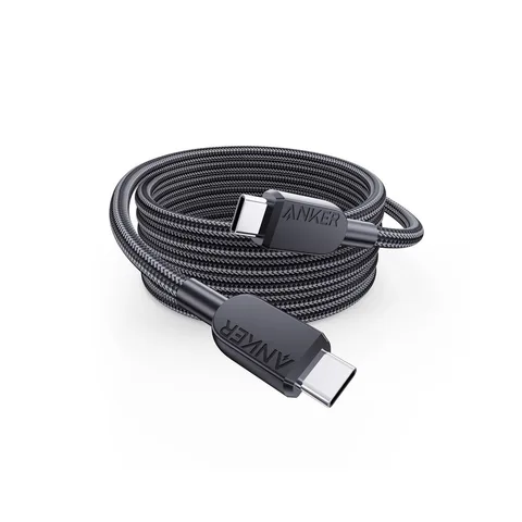 Кабель Anker USB Type-C to USB Type-C 1.8m 240W Double Braided (A81C6011) Black