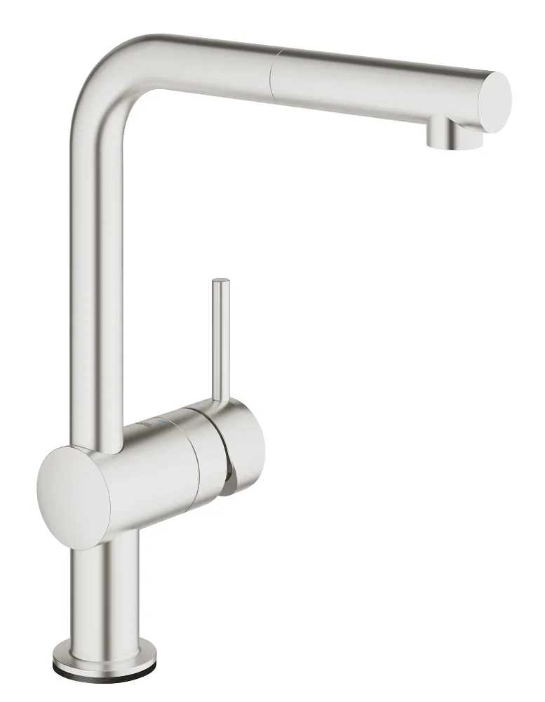 Смеситель для кухни сенсорный GROHE Minta Touch с выдвижным изливом, Supersteel (31360DC1)
