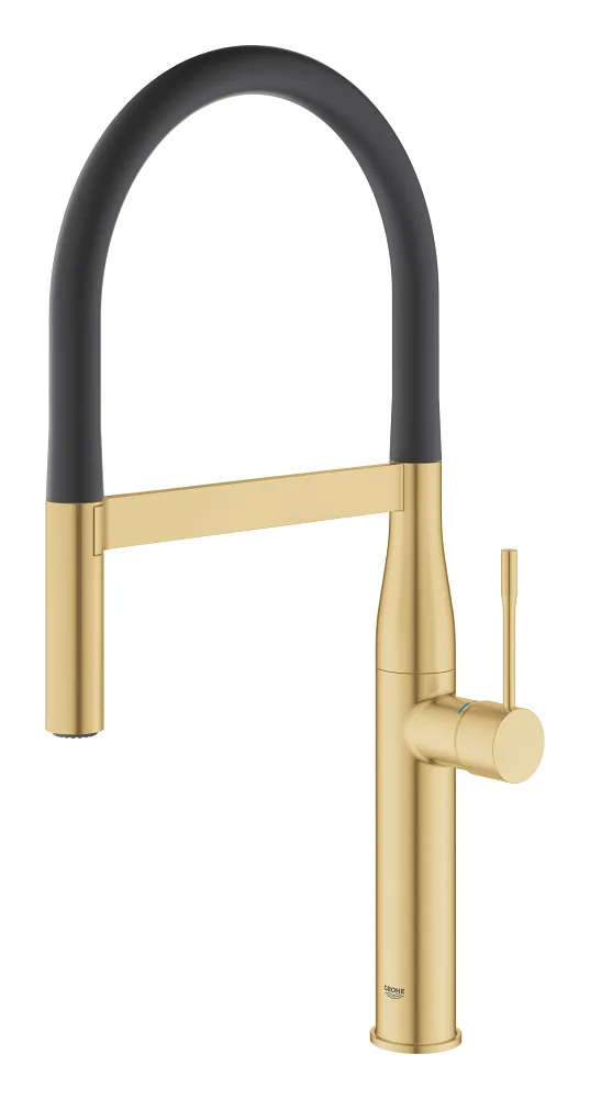 Змішувач для кухні GROHE Essence з пружинним виливом і висувною лійкою, Cool Sunrise Brushed (30294GN0) — фото 2