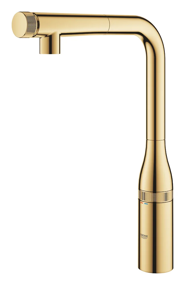 Змішувач для кухні GROHE Essence SmartControl з висувним виливом, Cool Sunrise (31615GL0) — фото 3