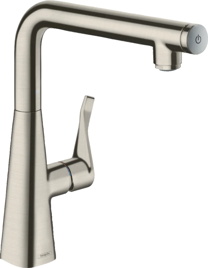Смеситель для кухни hansgrohe Metris Select M71 260 с кнопкой Select, Stainless Steel Finish (14847800)