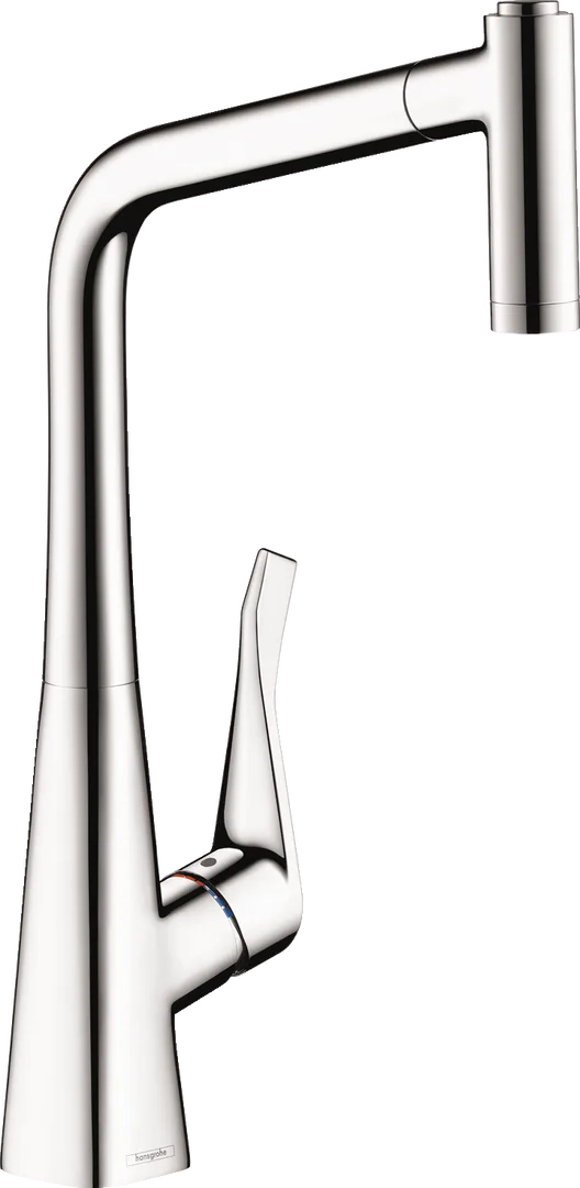 Змішувач для кухні hansgrohe Metris M71 320 з висувною лійкою, Stainless Steel Finish (14820800)