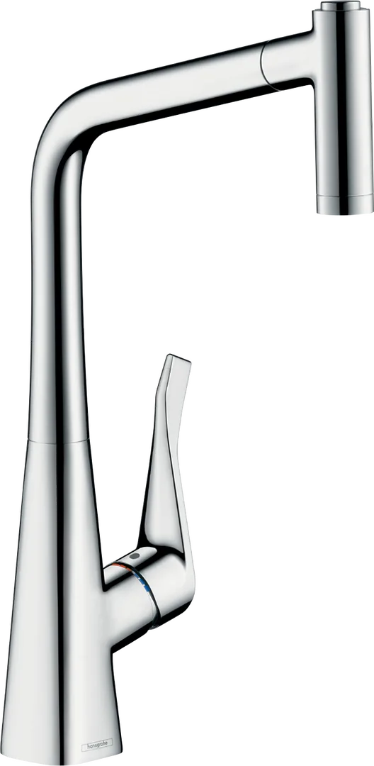 Смеситель для кухни hansgrohe Metris M71 320 с выдвижной лейкой, хром (73801000)