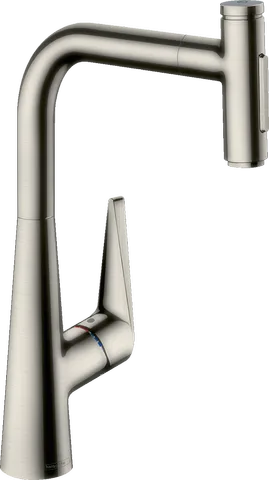 Смеситель для кухни hansgrohe Talis Select M51 300 с выдвижной лейкой, Stainless Steel Finish (73867800)