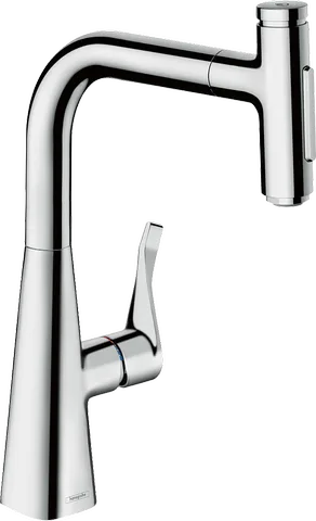 Смеситель для кухни hansgrohe Metris Select M71 240 с выдвижной лейкой, хром (73817000)