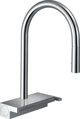 Смеситель для кухни hansgrohe Aquno Select M81 170 с выдвижной лейкой, 3 режима, хром (73837000)