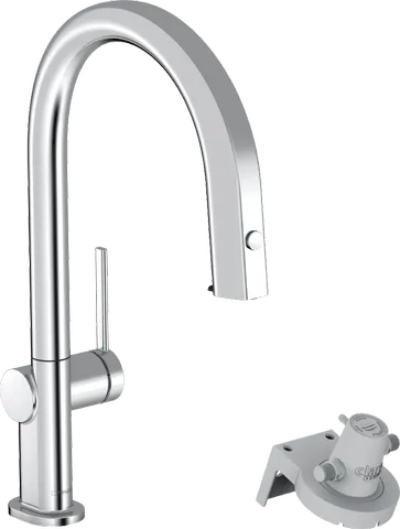 Смеситель для кухни hansgrohe Aqittura M91 210 с выдвижной лейкой и каналом для фильтрованной воды, хром (76826000)