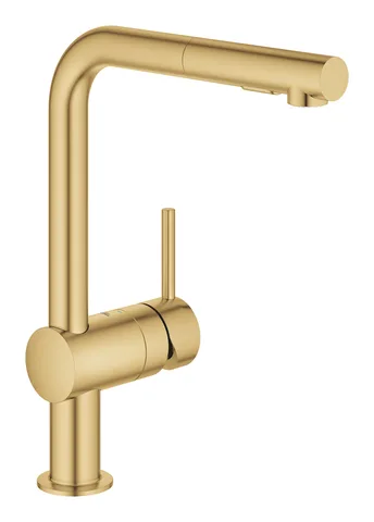 Смеситель для кухни GROHE Minta с выдвижным изливом, Cool Sunrise Brushed (30274GN0)