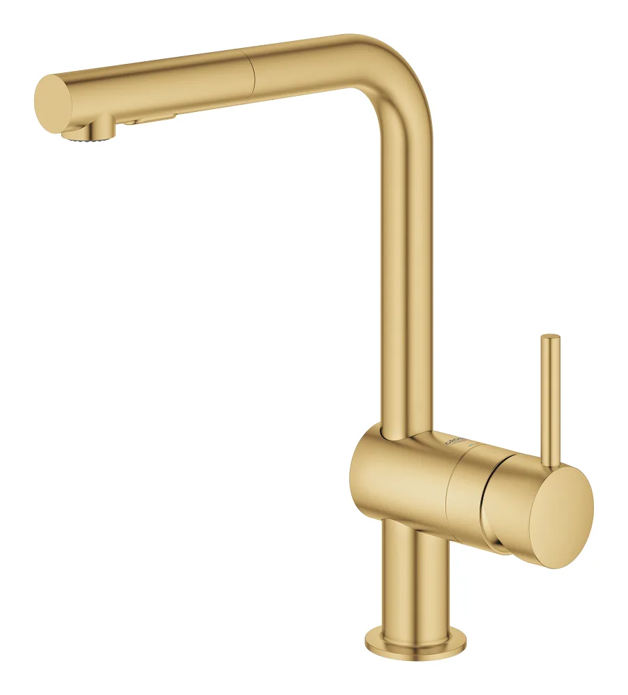 Змішувач для кухні GROHE Minta з висувним виливом, Cool Sunrise Brushed (30274GN0) — фото 2