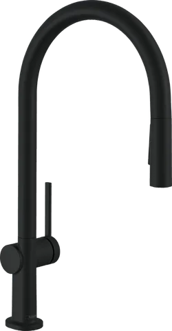 Смеситель для кухни hansgrohe Talis M54 210 с выдвижной лейкой, 2 режима, Matt Black (72800670)