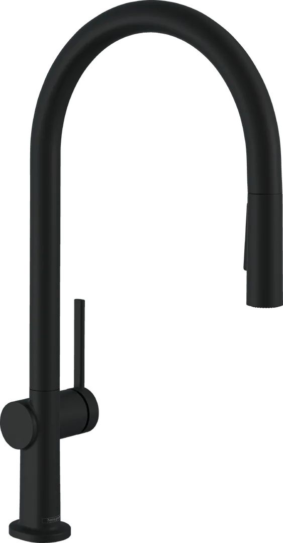 Смеситель для кухни hansgrohe Talis M54 210 с выдвижной лейкой, 2 режима, Matt Black (72800670)