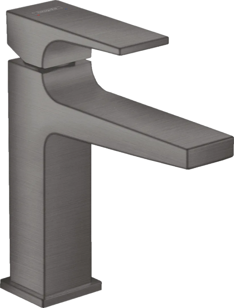 Смеситель для раковины hansgrohe Metropol 110 с донным клапаном Push-Open, Brushed Black Chrome (32507340)