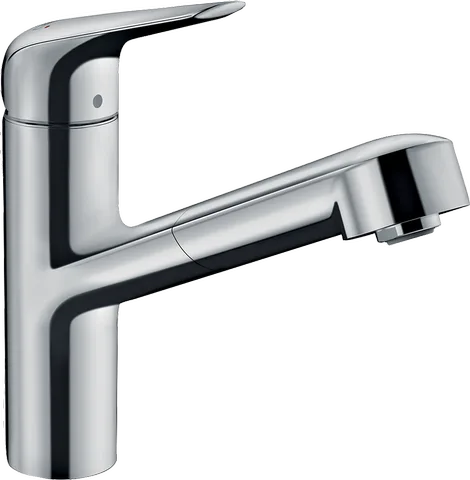 Смеситель для кухни hansgrohe Focus M42 150 с выдвижным изливом и sBox, хром (71829000)