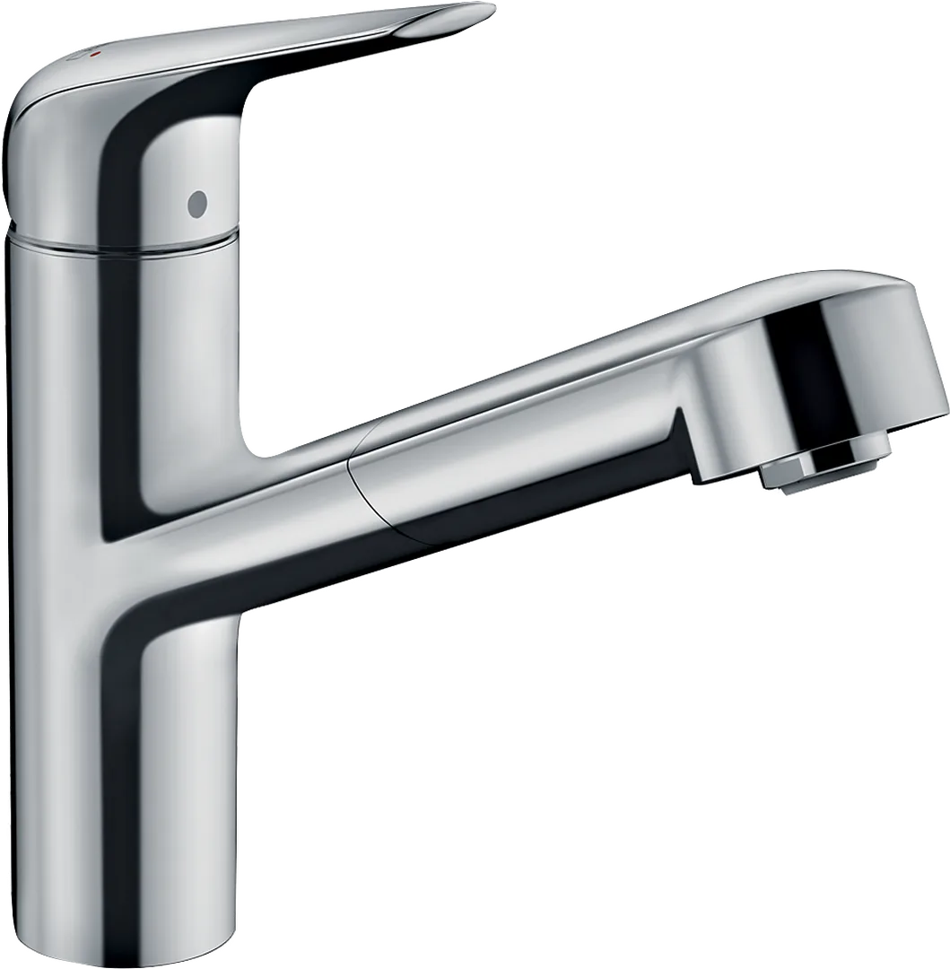 Смеситель для кухни hansgrohe Focus M42 150 с выдвижным изливом и sBox, хром (71829000)