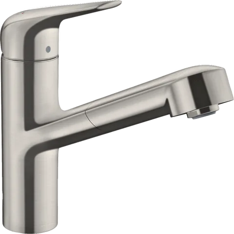 Смеситель для кухни hansgrohe Focus M42 150 с выдвижным изливом, Stainless Steel Finish (71814800)