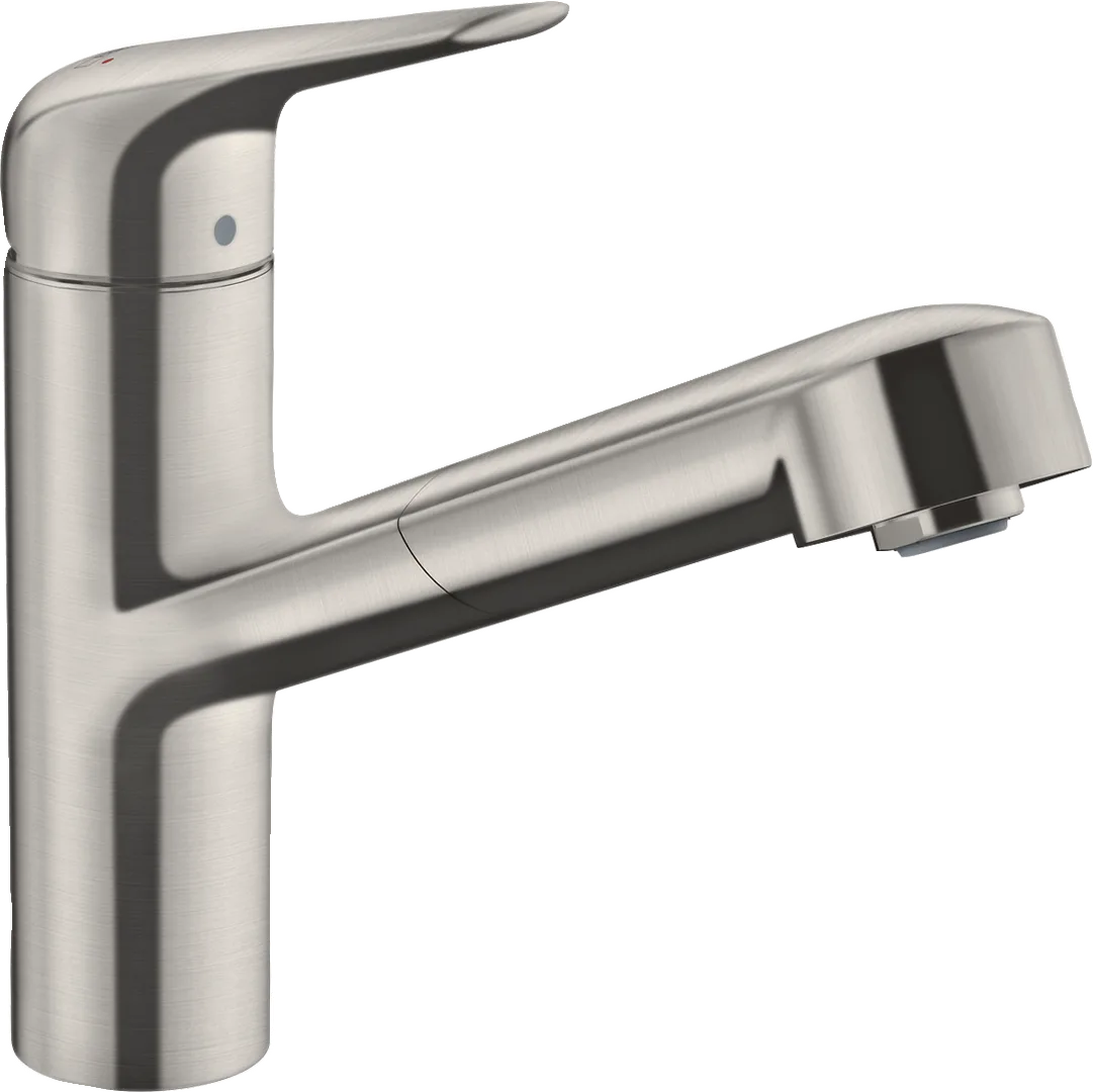 Смеситель для кухни hansgrohe Focus M42 150 с выдвижным изливом, Stainless Steel Finish (71814800)